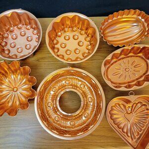 7 Vintage Mirro Jello Molds and Wall Decor
